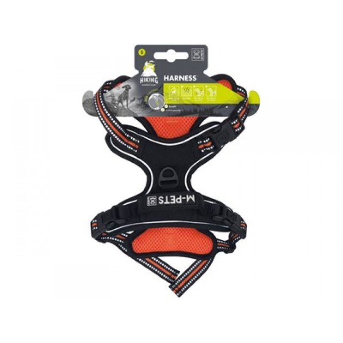 Ham HIKING M-PETS, S, portocaliu, 2 cm x 35-60 cm