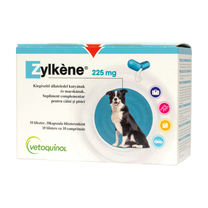 Zylkene 225 mg, capsule de calmare pentru caini si pisici, 10tb