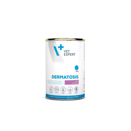 Caini - 4T- Dieta hrana umeda Dermatosis dog Miel si dovleac, 400 g