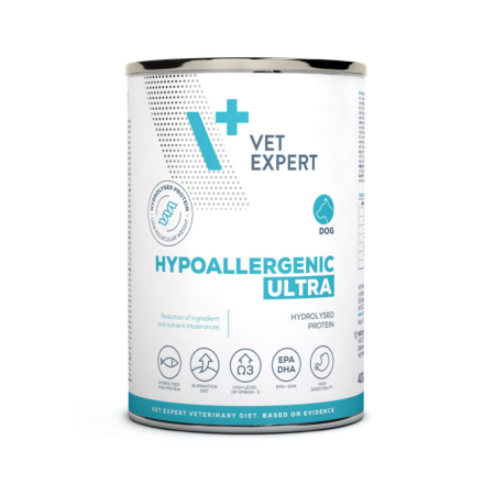 Diete veterinare caini - 4T- Dieta veterinară umedă, pentru câini adulți, Vet Expert Hypoallergenic Dog ULTRA, 400g