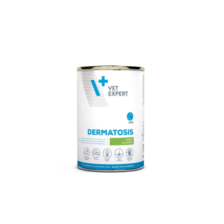 Caini - 4T- Dieta hrana umeda Dermatosis dog Iepure si dovleac, 400 g