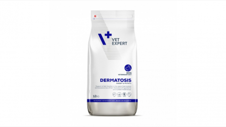 Diete veterinare caini - 4T Veterinary Diet Dermatosis dog Iepure & Cartof, 12 kg