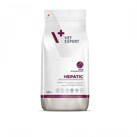 Diete veterinare caini - 4t Veterinary hepatic dog VetExpert 12 kg