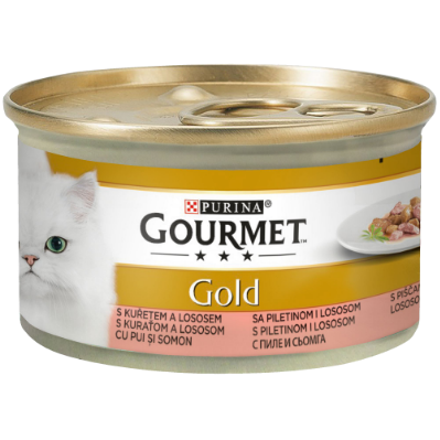 Hrana Umeda - GOURMET GOLD CU PUI ȘI SOMON ÎN SOS, 85g