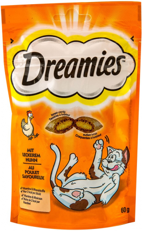 Pisici - Dreamies cu pui 60 g
