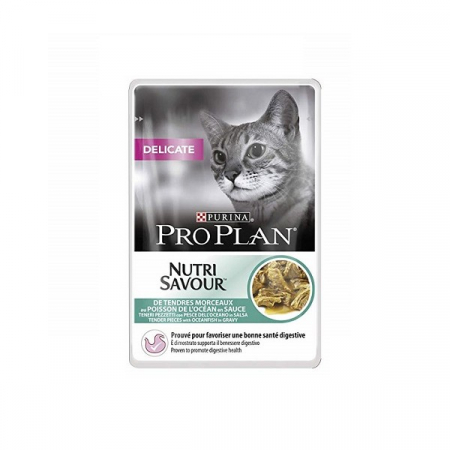 Hrana Umeda - Pro Plan Delicate Nutrisavour Sos cu peste oceanic, 85 g