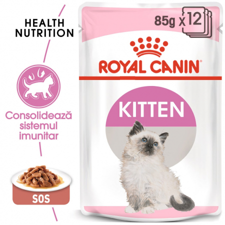 Hrana Umeda - ROYAL CANIN Kitten Instinctive in Gravy Pouch, 12 plicuri x 85 g