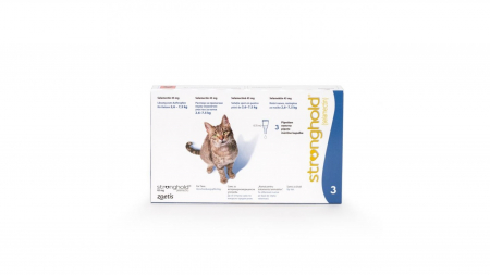 Deparazitare interna - Stronghold Pisica 45 mg (2.6 - 7.5 kg), 3 pipete