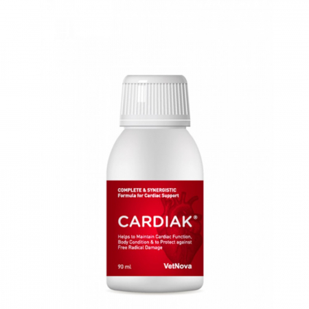 Afectiuni cardio - Supliment alimentar pentru sprijinul functiei cardiace la caini si pisici, CARDIAK® vetNova, 90 ml
