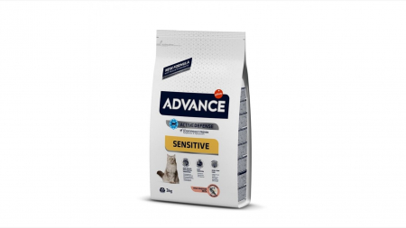 Hrana Uscata Pisici - Advance Cat Adult Somon Sensitive, 3 kg