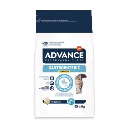 Diete veterinare pisici - Advance Cat Gastroenteric Sensitive, 1.5 kg