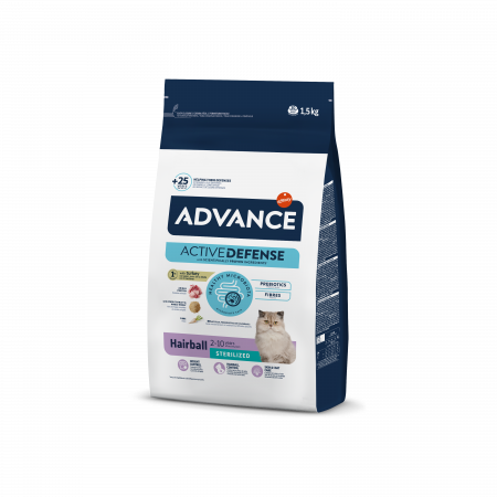 Hrana Uscata Pisici - Advance Cat Sterilised Hairball, 1.5 kg