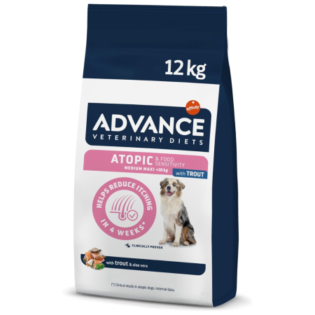 Diete veterinare caini - Advance Dog Atopic medium-maxi - pastrav 12 kg