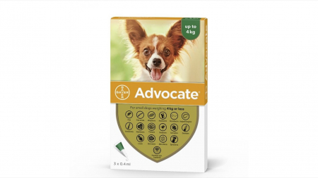 Pisici - Advocate 40 Caine (0 - 4 kg), 3 pipete