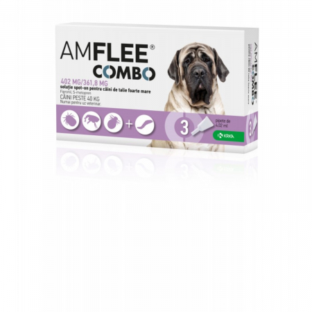 Antiparazitare interne si externe - AMFLEE COMBO DOG 402 mg - XL (40-60 kg) x 3 pipete