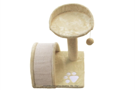Ansambluri de joaca, sisaluri - Ansamblu joaca pisici Savanna Nayeco - Bej 36x36x44cm