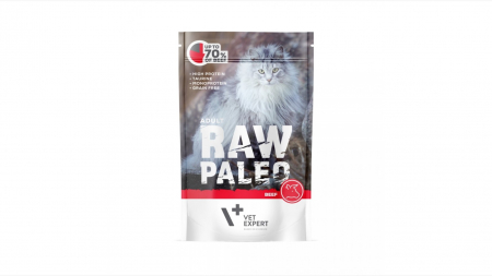 Pisici - Hrana umeda, RAW PALEO CAT, adult, carne de vita, 100 g