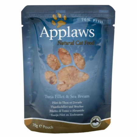 Pisici - Applaws plic hrana umeda pisici File de Ton şi Dorada 12x70 g