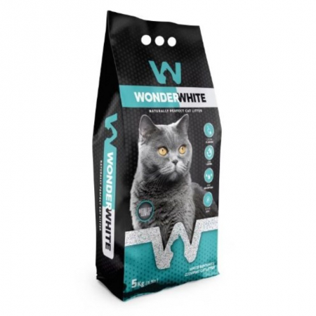 Pisici - Asternut bentonita pentru pisici Wonder White, 5kg, aroma Sapun de marsilia