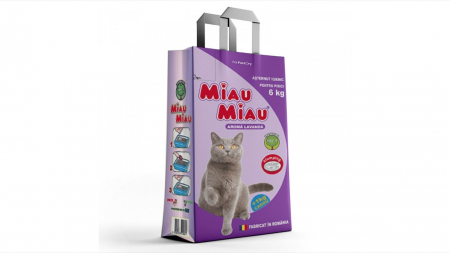 Pisici - Asternut igienic bentonita, Miau Miau cu Lavanda, 6 kg