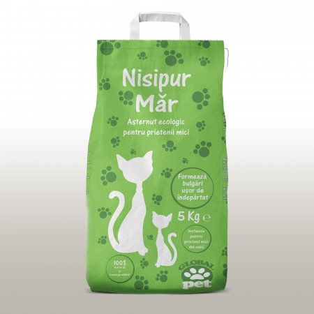 Asternut litiera / Nisip / Silicat - Asternut igienic bentonita pentru pisici, Nisipur, Mar, 5 kg