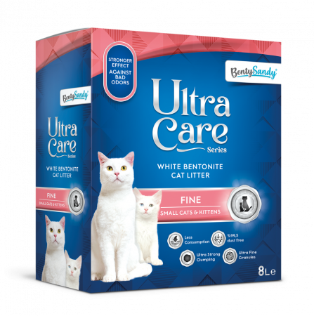 Asternut litiera / Nisip / Silicat - Asternut Igienic Ultra Care Fine Kittens si Pisici 8 l