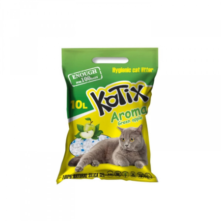 Pisici - Asternut Igienic Silicat pentru pisici, Kotix Mar Verde, 10L