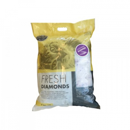 Asternut litiera / Nisip / Silicat - Nisip silicat pentru pisici ,M-PETS, FRESH DIAMONDS SILICAT, Lavanda, 15L