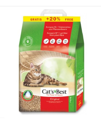 Asternut litiera / Nisip / Silicat - Asternut pentru litiera Cat’s Best Oko Plus Original 10 + 2 l