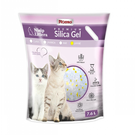 Asternut litiera / Nisip / Silicat - Asternut pentru litiera pisici nisip silica-gel figaro premium 7.6l-lamaie