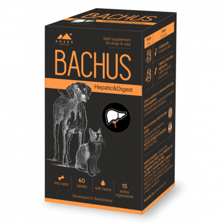 Pisici - Bachus Hepatic & Digest, 60 tablete