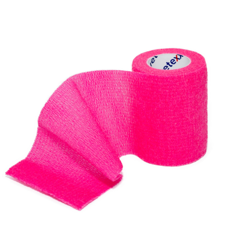 Farmacie Pisici - Bandaj autoadeziv amar Vetexx 7.5 cm x 4.5m roz fluorescent