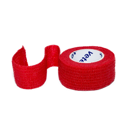 Farmacie Pisici - Bandaj autoadeziv amar Vetexx 2.5 cm x 4.5m rosu