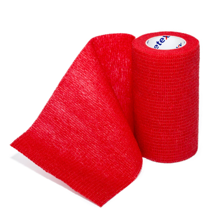 Farmacie Pisici - Bandaj autoadeziv Vetexx 10 cm x 4.5m Rosu
