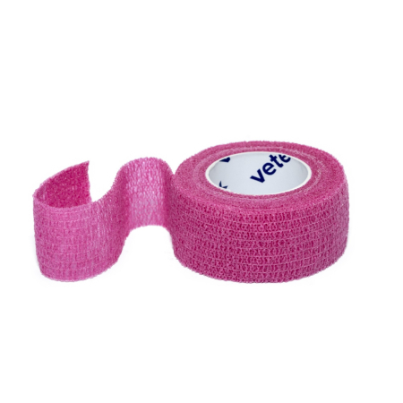 Farmacie Pisici - Bandaj autoadeziv Vetexx 2.5 cm x 4.5m Roz