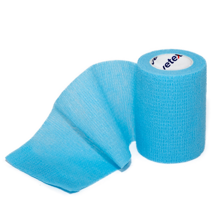 Farmacie Pisici - Bandaj autoadeziv Vetexx 7.5 cm x 4.5m Albastru deschis