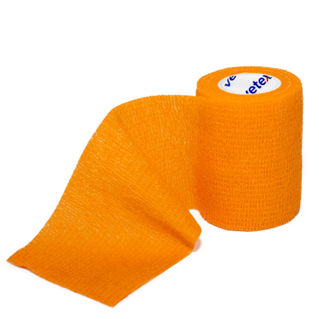 Farmacie Pisici - Bandaj autoadeziv Vetexx 7.5 cm x 4.5m Portocaliu