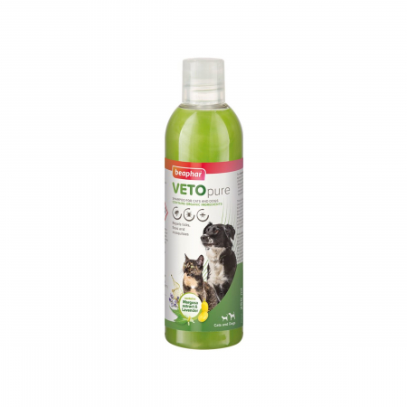 Sampoane si Balsamuri - Sampon antiparazitar pentru caini si pisici vetopure beaphar 250ml