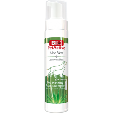 Sampoane si Balsamuri - Bio Magic Sampon Uscat sub forma de Spuma pentru cani si pisici cu aloe vera, 200 ml