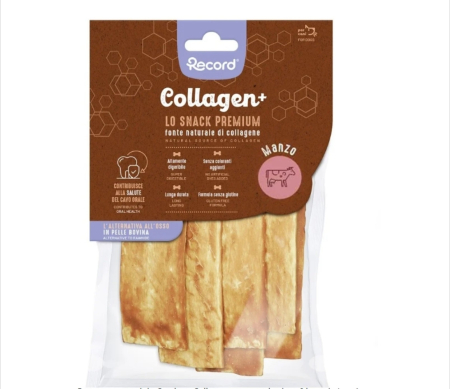 Recompense delicioase - Recompense caini - Crackers Collagen+ cu gust de vita - 6 bucati