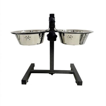 Caini - Set boluri cu suport dublu, ajustabil, tip H, Agility, diametru bol 16 cm 750 ml
