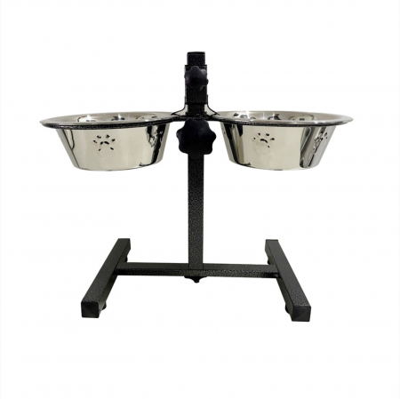 Caini - Set boluri cu suport dublu, ajustabil, tip H, Agility, diametru bol 21 cm 1.5 l