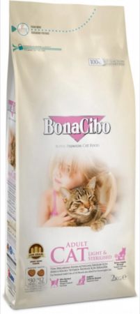 Pisici - BonaCibo Adult Light & Sterilised 15 kg