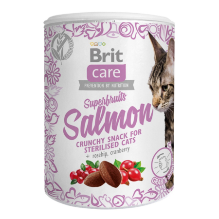 Recompense Delicioase - Brit Care Cat Snack Superfruits Salmon, 100 g