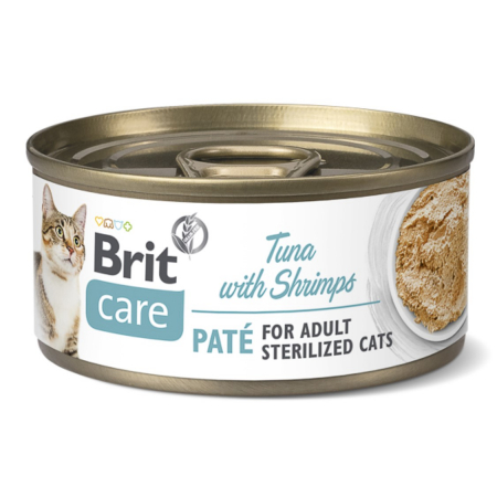 Hrana Umeda - Brit Care Cat Sterilized cu ton si creveti, 70 g