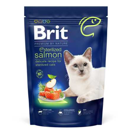 Hrana Uscata Pisici - Hrana Uscata Brit Premium by Nature Cat Sterilized Salmon 800 g