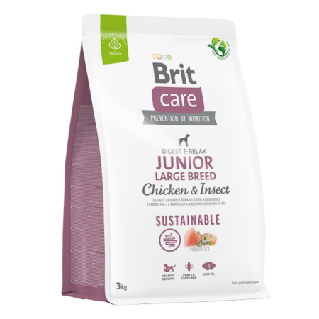 Hrana Uscata Caini - Brit Care Dog Sustainable Junior Large Breed 3 kg