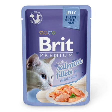 Hrana Umeda - Brit Cat Delicate cu somon in Jelly 85 g