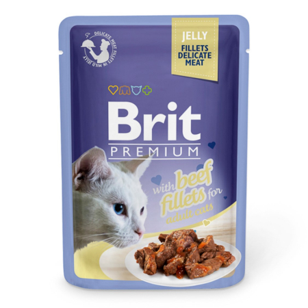 Hrana Umeda - Brit Cat Delicate cu vita in Jelly 85 g