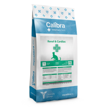Pisici - Hrana uscata dietetica pentru pisici Calibra VD Cat Renal & Cardiac 5 kg